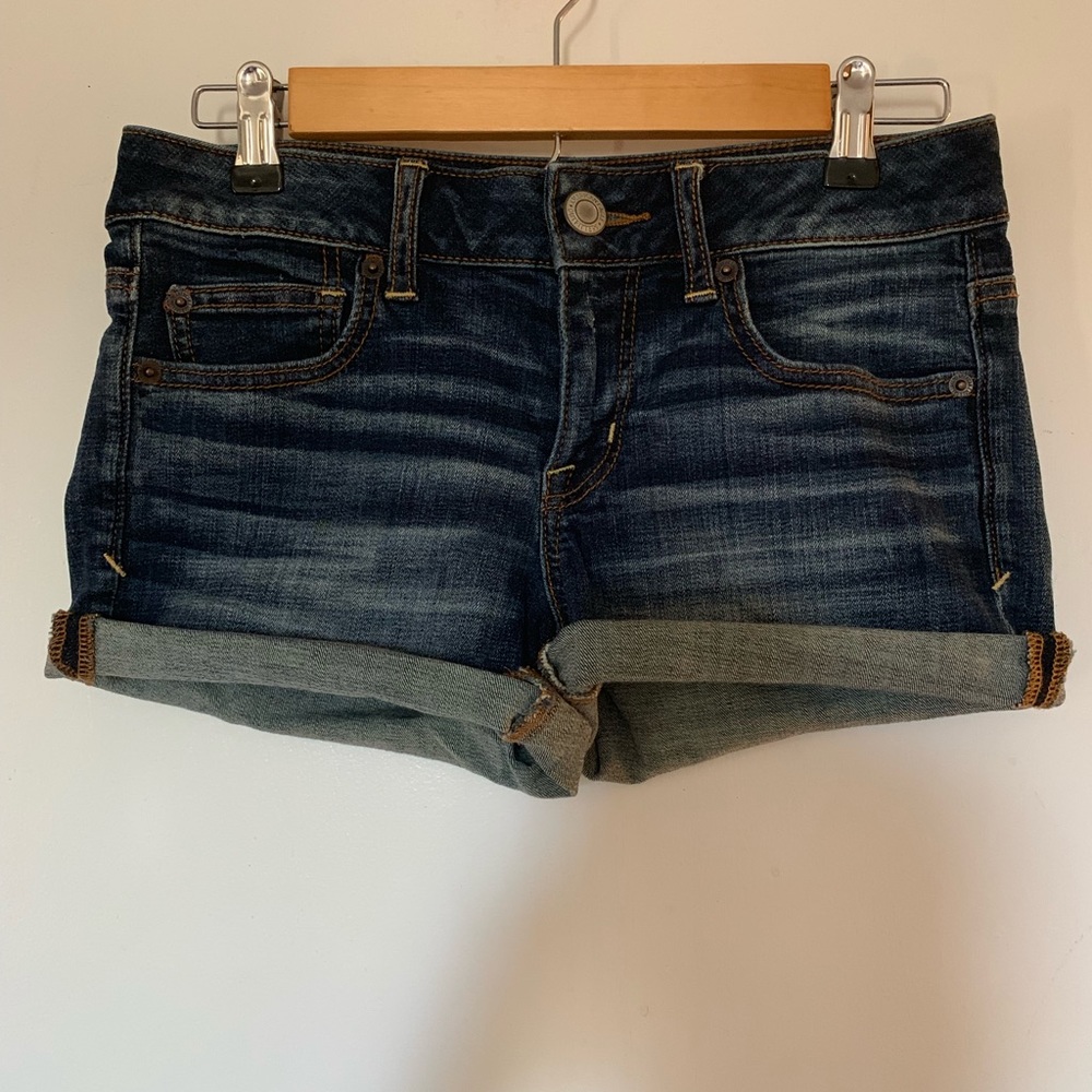 Denim American Eagle Shortie Shorts